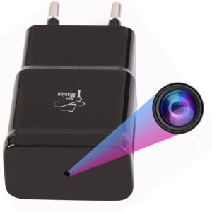 HD 1080p Spy Camera Plug Wall Charger Adapter Series 1, Remote Operate for Indoor Outdoor Usage Audio/Video Recording
