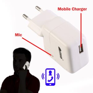 GSM Calling Mobile Charger Device with GSM Listening 3-Way Audio Surveillance Device(GSM Sim Card) Mobile Charger Clear Listening Sound On Your Mobile Phone