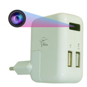 HD Spy Camera Plug Charger 1080P HD Camera with Supports Upto 32GB Memory Perfect Indoor Covert Security Camera for Home and Office, While Recording No Light Flashes