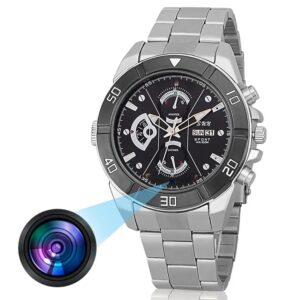 Full HD 1080p Security Camera HD Spy Wrist Watch Camera Surveillance Indoor Outdoor Hd Video Recording with Inbuilt 32GB SD Card