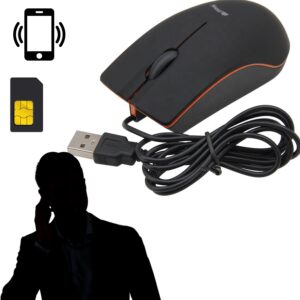 GSM USB PC Mouse Calling Device with GSM Listening 2-Way Audio Bug Surveillance Device(GSM Sim Card) Mouse .Clear Listening Sound